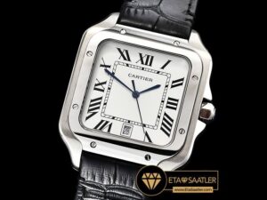 CAR0430E -Santos De Cartier 2018 Ladies SSLE (Blk)Wht Swiss Qtz - 01.jpg